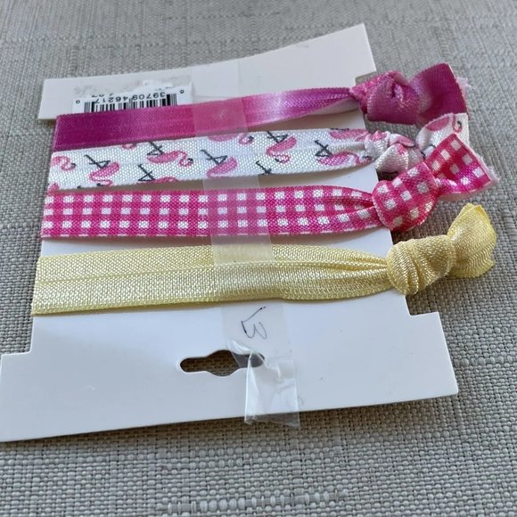 L. Erickson Women Hair Pony Tail Multi Color Hair Tie France Luxe Set Of 4 - Picture 6 of 8